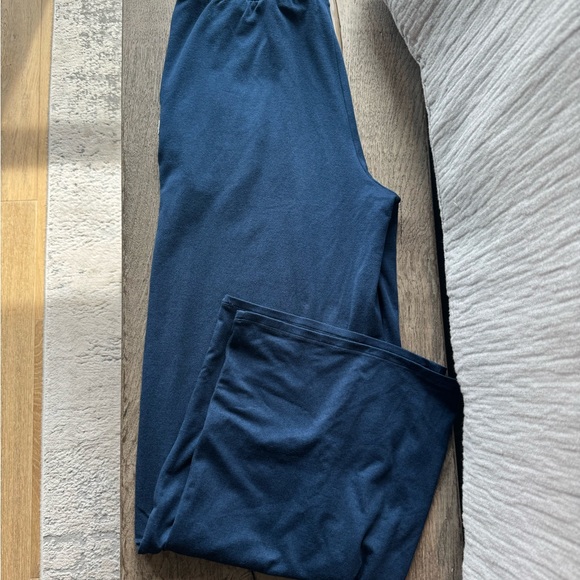 Vuori Halo Essential Wide Leg Pant Small Short Blue Coastal Heather - Picture 7 of 8